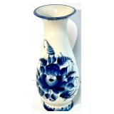 Collection of 5 Hand-Painted Decorative Asian Themed Plates By and Vase Collection of 5 Hand-Painted Decorative Asian Themed Plates By and Vase