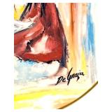 Ted De Grazia Limited Edition Gotham Fine China Collector Plates Set of 3 with one Plate Signed by the Artist and Handmade Vase Ted De Grazia Limited Edition Gotham Fine China Collector Plates Set of 3 with one Plate Signed by the Artist and Handmade Vase