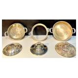 Set of Silver-Plated Serving Dishes with Filigree Handles and 3 storage bags Set of Silver-Plated Serving Dishes with Filigree Handles and 3 storage bags