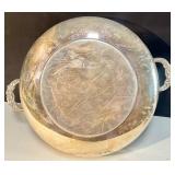 Set of Silver-Plated Serving Dishes with Filigree Handles and 3 storage bags Set of Silver-Plated Serving Dishes with Filigree Handles and 3 storage bags