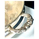 Set of Silver-Plated Serving Dishes with Filigree Handles and 3 storage bags Set of Silver-Plated Serving Dishes with Filigree Handles and 3 storage bags