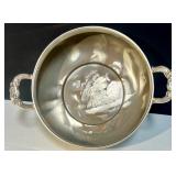 Set of Silver-Plated Serving Dishes with Filigree Handles and 3 storage bags Set of Silver-Plated Serving Dishes with Filigree Handles and 3 storage bags