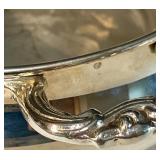 Set of Silver-Plated Serving Dishes with Filigree Handles and 3 storage bags Set of Silver-Plated Serving Dishes with Filigree Handles and 3 storage bags