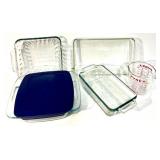 Collection of Anchor and Pyrex Glass Baking Dishes Collection of Anchor and Pyrex Glass Baking Dishes