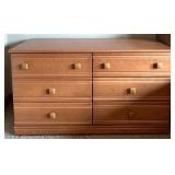 Palliser Double Dresser with 6 Drawers in Medium Wood Finish Palliser Double Dresser with 6 Drawers in Medium Wood Finish