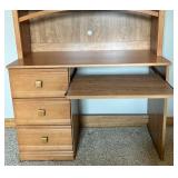 Palliser Wood Desk Set with Hutch and Chair Palliser Wood Desk Set with Hutch and Chair