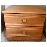 Palliser Two-Drawer Wooden Nightstand with Scratches Palliser Two-Drawer Wooden Nightstand with Scratches