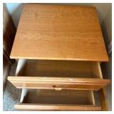 Palliser Two-Drawer Wooden Nightstand with Scratches Palliser Two-Drawer Wooden Nightstand with Scratches