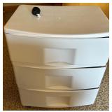 3-Drawer Plastic Storage Unit on Wheels 3-Drawer Plastic Storage Unit on Wheels