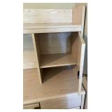 Wooden Office Desk with Hutch and Storage Drawers Wooden Office Desk with Hutch and Storage Drawers