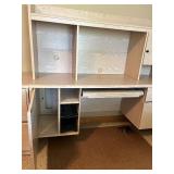 Wooden Office Desk with Hutch and Storage Drawers Wooden Office Desk with Hutch and Storage Drawers