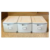 Set of 3 Storex Locking File Box Drawers Set of 3 Storex Locking File Box Drawers