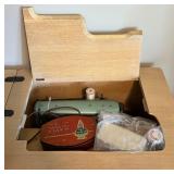 Vintage Viking Husqvarna Sewing Machine with Wooden Cabinet Vintage Viking Husqvarna Sewing Machine with Wooden Cabinet