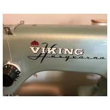 Vintage Viking Husqvarna Sewing Machine with Wooden Cabinet Vintage Viking Husqvarna Sewing Machine with Wooden Cabinet