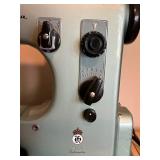 Vintage Viking Husqvarna Sewing Machine with Wooden Cabinet Vintage Viking Husqvarna Sewing Machine with Wooden Cabinet