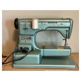 Vintage Viking Husqvarna Sewing Machine with Wooden Cabinet Vintage Viking Husqvarna Sewing Machine with Wooden Cabinet