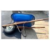 Used Blue Metal Wheelbarrow with Solid Tire Used Blue Metal Wheelbarrow with Solid Tire