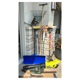 Collection of Garden Tools and Black+Decker Hedge Trimmer Collection of Garden Tools and Black+Decker Hedge Trimmer