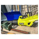 Collection of Garden Tools and Black+Decker Hedge Trimmer Collection of Garden Tools and Black+Decker Hedge Trimmer