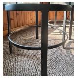 Set of 2 Summer Classics Round Glass Top Side Tables Set of 2 Summer Classics Round Glass Top Side Tables