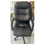 Used Black Office Chair with Minor Tear Used Black Office Chair with Minor Tear