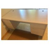 Used Light Wood Office Desk with Drawers Used Light Wood Office Desk with Drawers