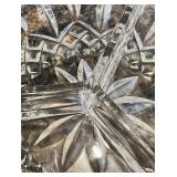 Waterford Cut Crystal Appetizer Serving Platter with Crystal Bowl, and Creamer Waterford Cut Crystal Appetizer Serving Platter with Crystal Bowl, and Creamer