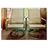 Pair of Suncoast Outdoor Swivel Chairs Pair of Suncoast Outdoor Swivel Chairs