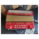 Small Hohner Corona II Accordion In Great Condition Works
