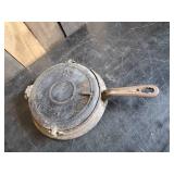 Vintage Cast Iron Waffle Iron For Stovetop or Open Fire