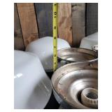 4 Large Vintage Ceiling Mount Lights Fixtures and Globes