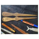 Various Vintage Smalls Keys, Blue Glass, And More