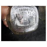 3 Vintage Grapette Family Beverage Syrup Jars