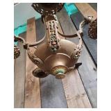 Gorgeous Turn of the Century Ornate Hanging Lamp With Gorgeous Detail
