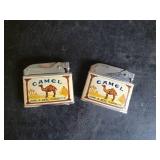 2 Vintage Camel Cigarette Lighters