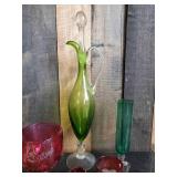 Vintage Glass Lot 1904 Worlds Fair, Beautiful Red Glass, Pind Depression Glass and more