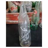 Vintage Coke Crate with Some Very Cool Unique Bottles, Suburban Club, Crass, nesbitts, and more