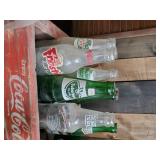 Vintage Coke Crate with Some Very Cool Unique Bottles, Suburban Club, Crass, nesbitts, and more