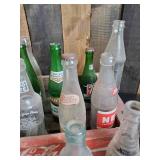 Vintage Coke Crate with Some Very Cool Unique Bottles, Suburban Club, Crass, nesbitts, and more