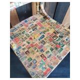 Check This Piece of Art out, Vintage Chair Covered in Vintage Stamps of all types, Sizes and Years   This is a Cool Chair