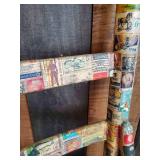 Check This Piece of Art out, Vintage Chair Covered in Vintage Stamps of all types, Sizes and Years   This is a Cool Chair