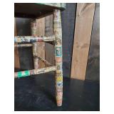 Check This Piece of Art out, Vintage Chair Covered in Vintage Stamps of all types, Sizes and Years   This is a Cool Chair