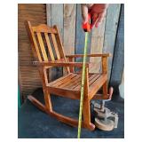 Vintage Childrens Rocking Chair, Vintage Light Fixture, Vintage Jar, and Vintage Dulap Hand Crank Bench Grinder