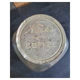 Vintage Childrens Rocking Chair, Vintage Light Fixture, Vintage Jar, and Vintage Dulap Hand Crank Bench Grinder