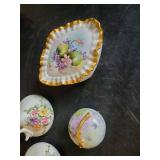 Lefton China Pitchers Vase with Floral Design and Beautiful Jewelry/Trinket Box and More