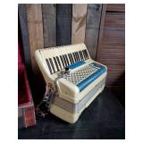 Gorgeous Scandalli Accordion In Great Condition and Vibrant Blue Coloring