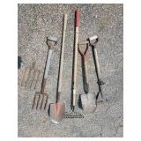 Outdoor Garden Tools some with Wooden Handles very cool