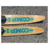 Comp 1 Cut n Jump Wooden Skis with Great Coloring