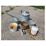 Vintage Metal Tubs, Watering Can, Chicken Waterer and More