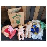 Cabbage Patch Dolls Clothing and Box  Fun Vintage Lot